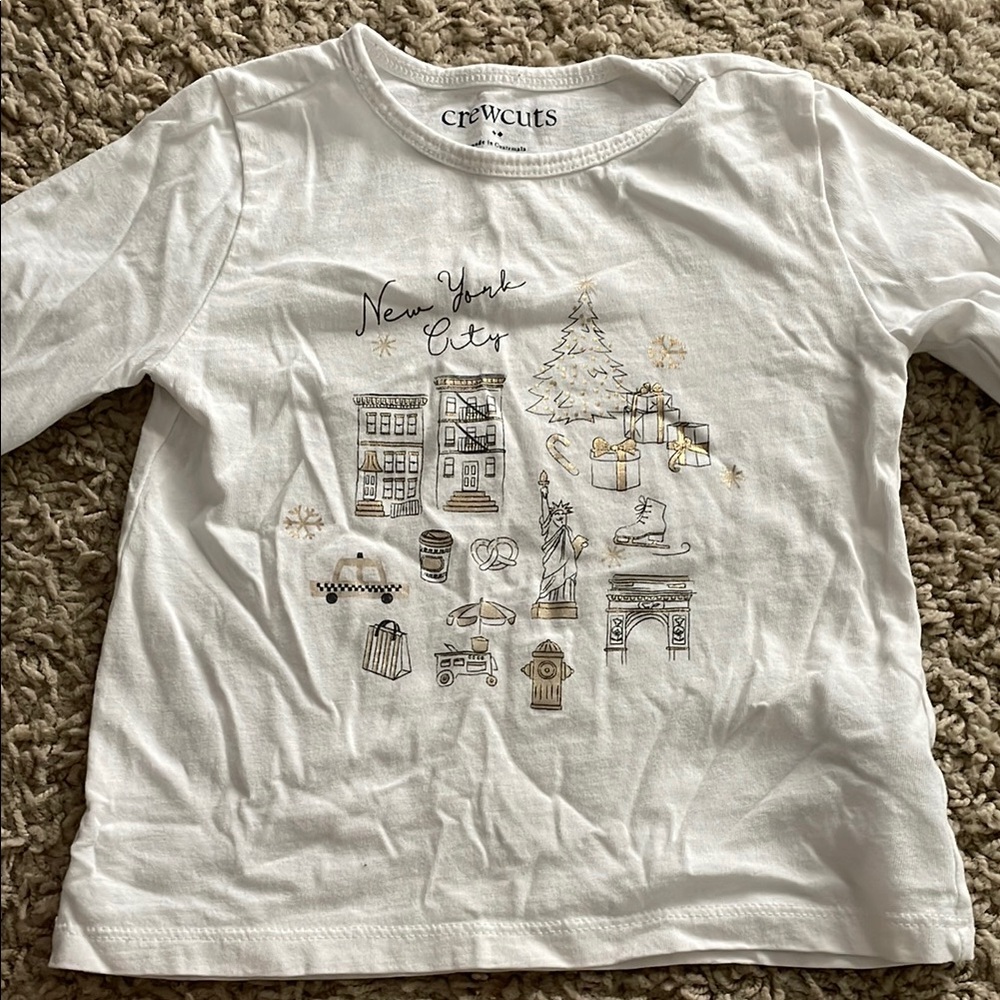 Crewcuts White Long Sleeve Tee
